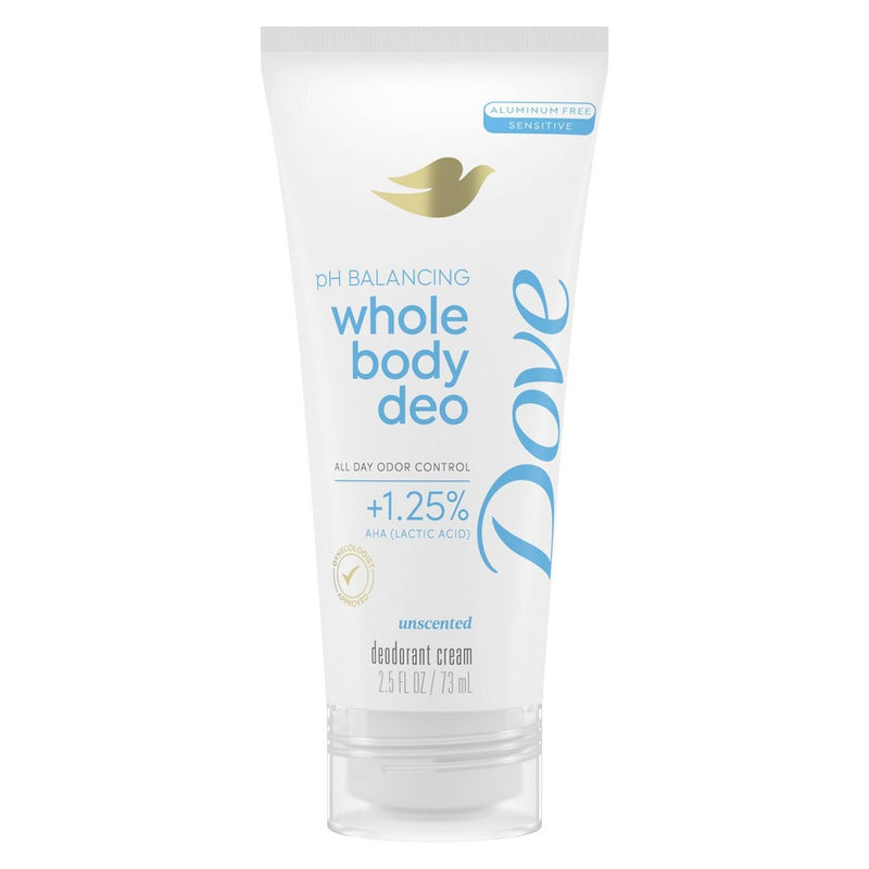 Dove Dove Whole Body Deo Invisible Cream Deodorant Odor Control, 2.5 Oz Deodorant & Anti-Perspirant White Smoke