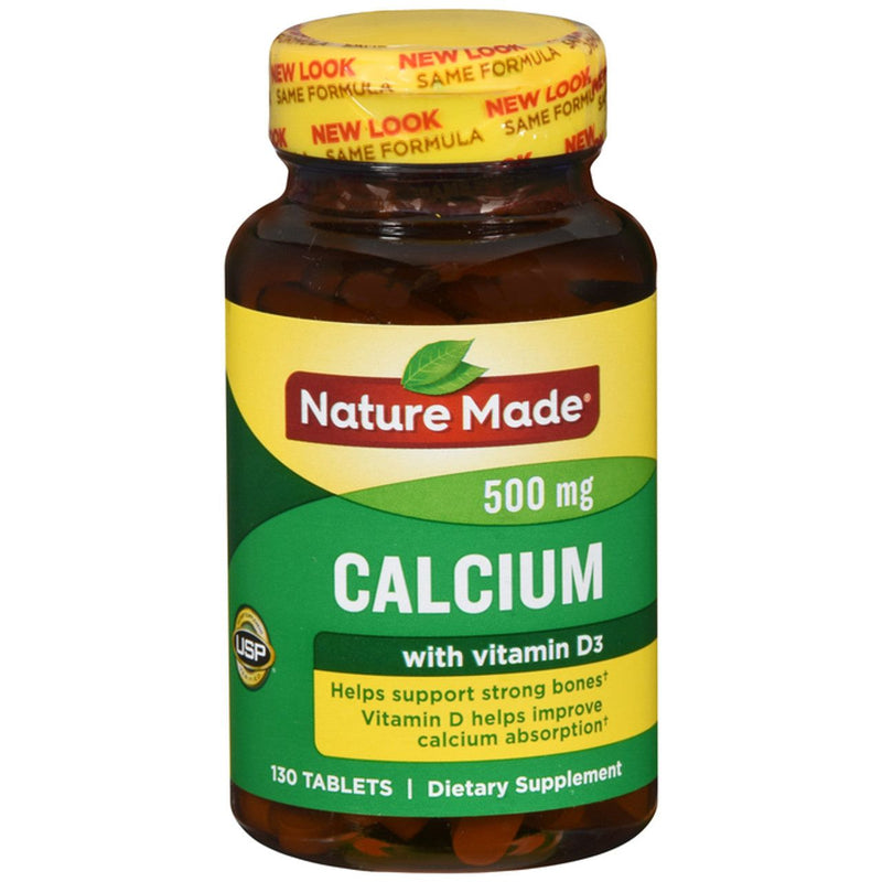 Nature Made Nature Made Calcium 500 Mg, With Vitamin D3 For Immune Support, Tablets, 130 Count Helps Support Bone Strength Vitamins & Supplements