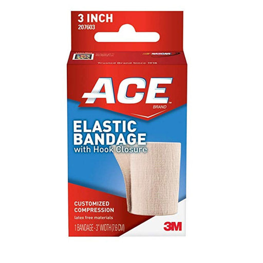 ACE ACE Elastic Bandage, With Hook Closure, 3 Inch Width Medical Tape & Bandages