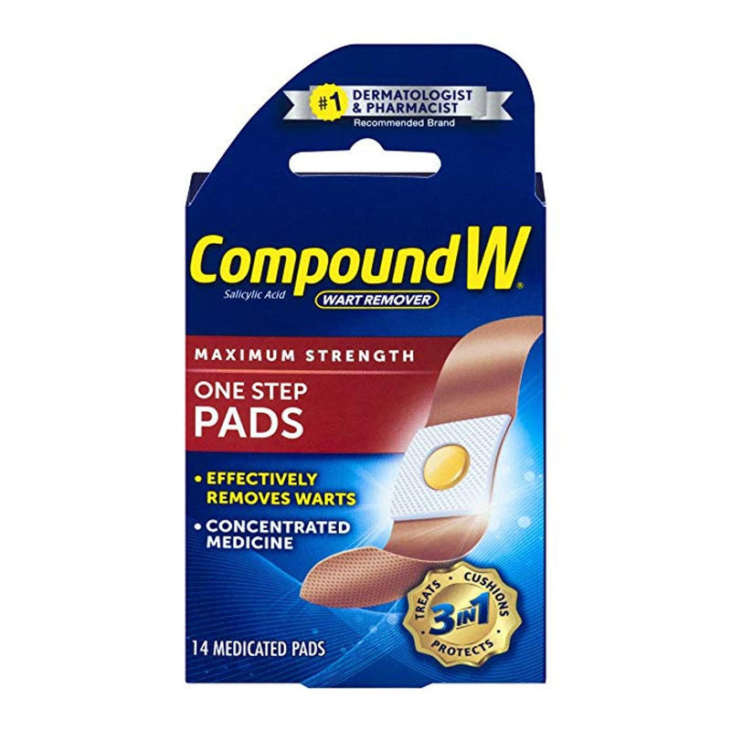 Compound W Compound W Wart Remover, Maximum Strength, One Step Pads Wart Removers