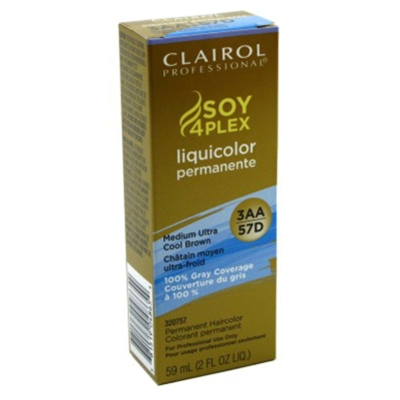 Clairol Professional Clairol Professional Liquicolor Permanent, 3AA/57D Medium Ultra Cool Brown, 2 Oz Hair Color White Smoke