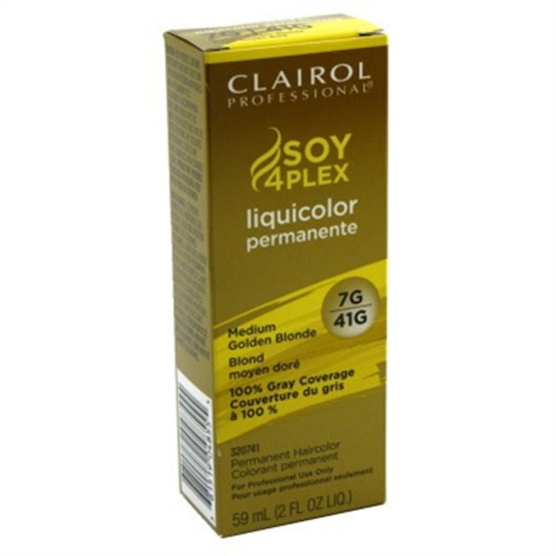 Clairol Professional Clairol Professional Soy4Plex Permanent Liquicolor, 7g Medium Golden Blonde, 2 Oz Hair Color White Smoke