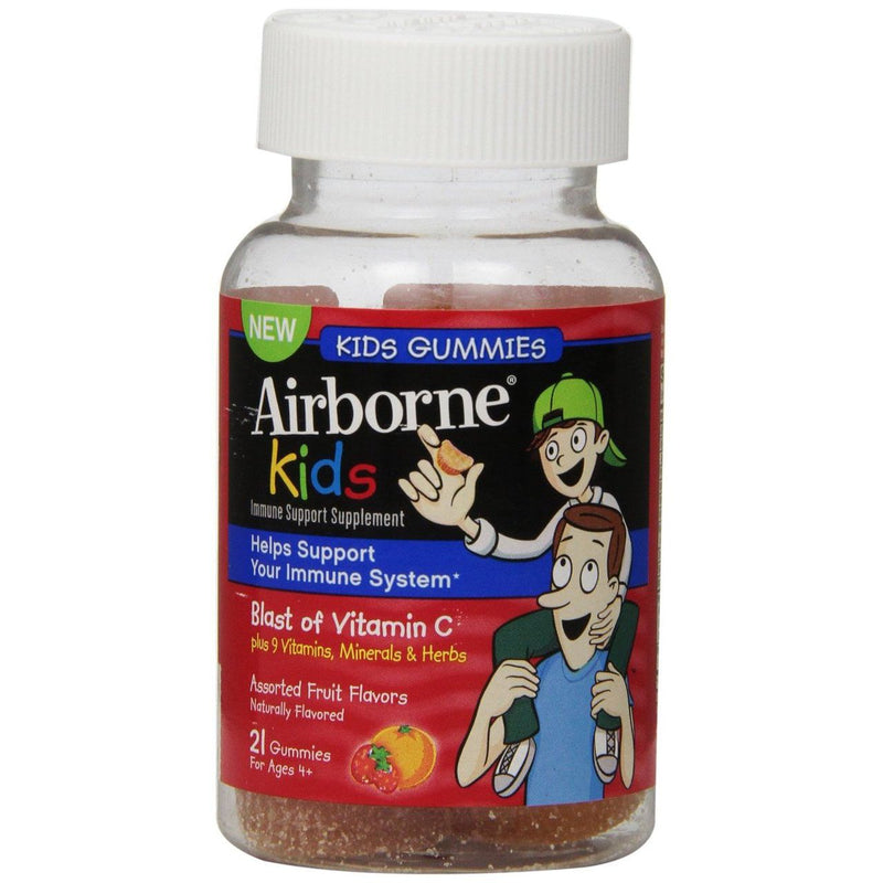 Airborne Airborne Kids Assorted Fruit Flavors Immune Support 21 Gummies Vitamins & Supplements