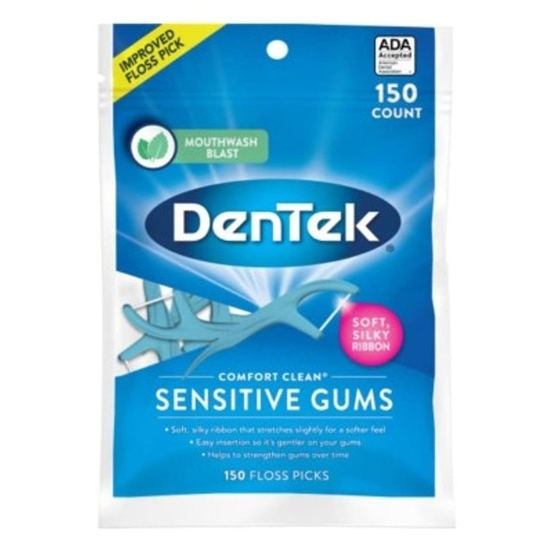 DenTek DenTek Comfort Clean Floss Picks For Sensitive Gums - 150ct Dental Floss Light Sea Green