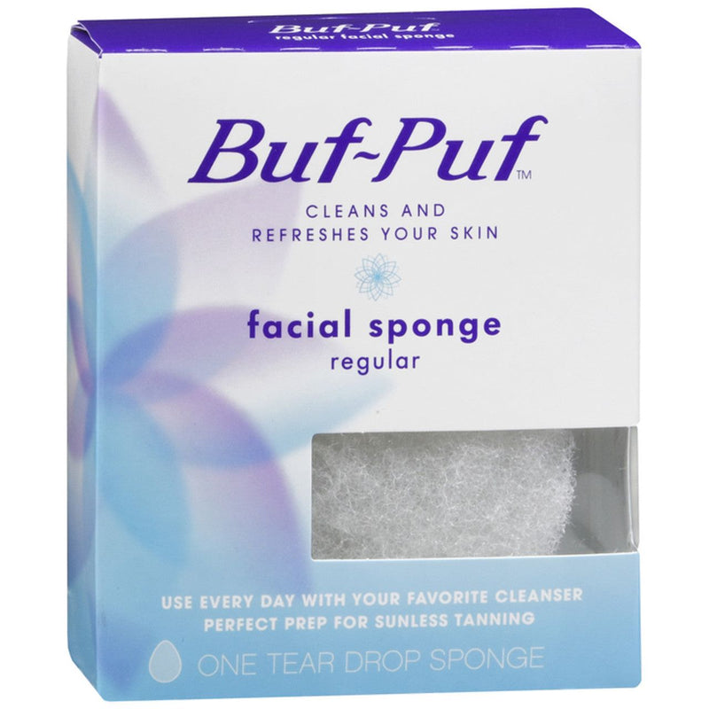 Buf Puf Buf-Puf Regular Facial Sponge, Deep Cleansing & Exfoliating Sponge for Normal to Oily Skin, 1 Count Skin Care