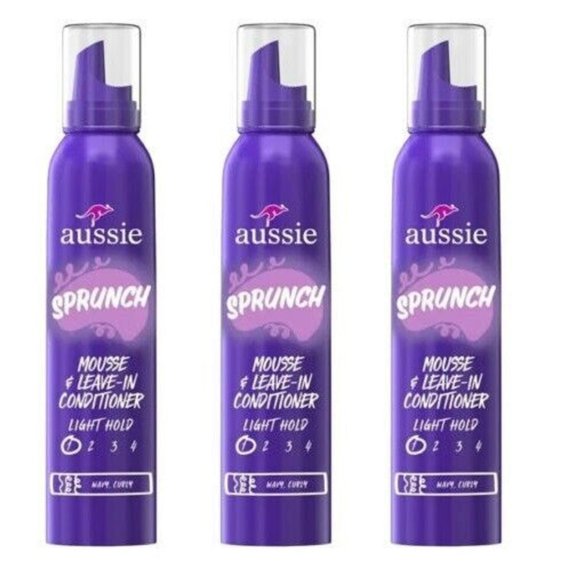 Aussie Aussie Sprunch Mousse Leave In Conditioner, Light Hold, 6 Oz Hair Care