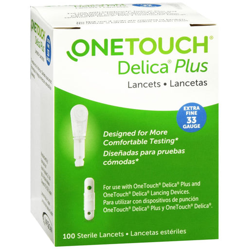 OneTouch OneTouch® Delica® Plus Lancets – 100 Count, 33 Gauge (Extra Fine) Gauges