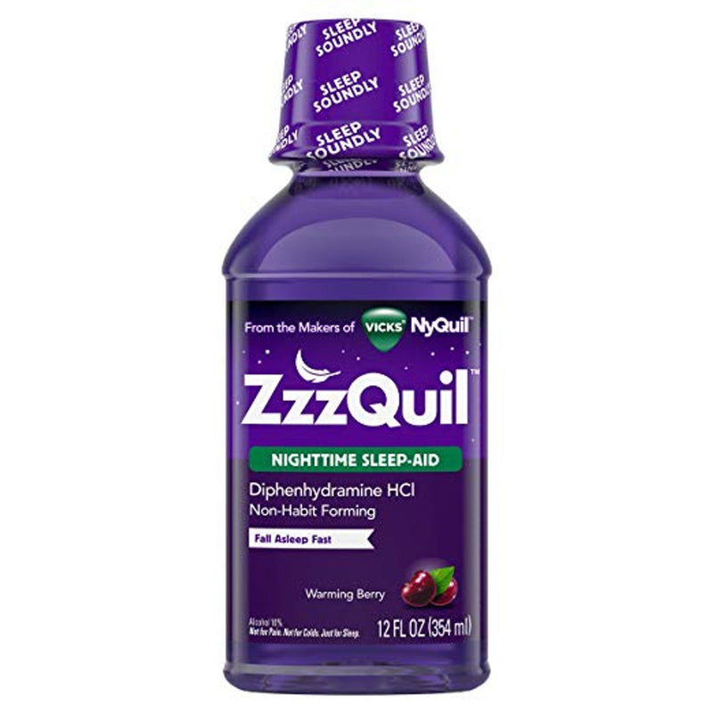 Vicks Vicks ZzzQuil Warming Berry Nighttime Sleep Aid Liquid 12 Oz Health & Beauty