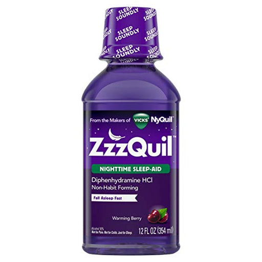 Vicks Vicks ZzzQuil Warming Berry Nighttime Sleep Aid Liquid 12 Oz Health & Beauty