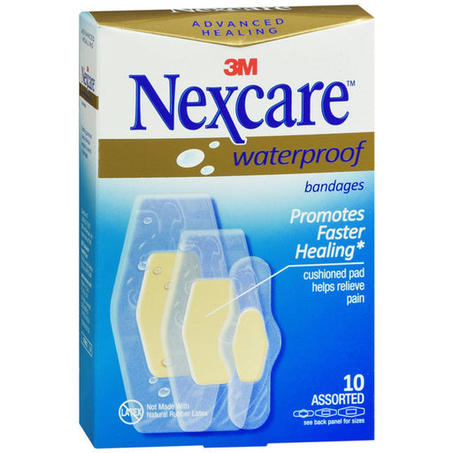 Nexcare Nexcare Advanced Healing AWB10 Waterproof Bandages, Assorted Sizes First Aid