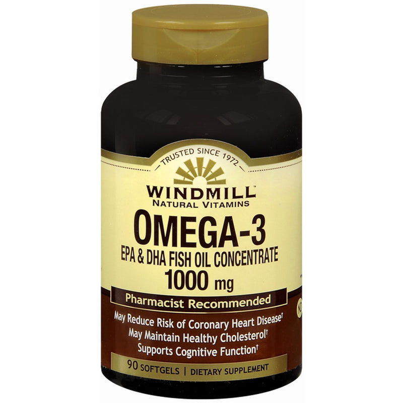 Windmill Windmill Natural Omega III EPA + DHA, 1000 Mg, Softgels Vitamins & Supplements