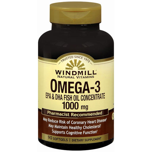 Windmill Windmill Natural Omega III EPA + DHA, 1000 Mg, Softgels Vitamins & Supplements