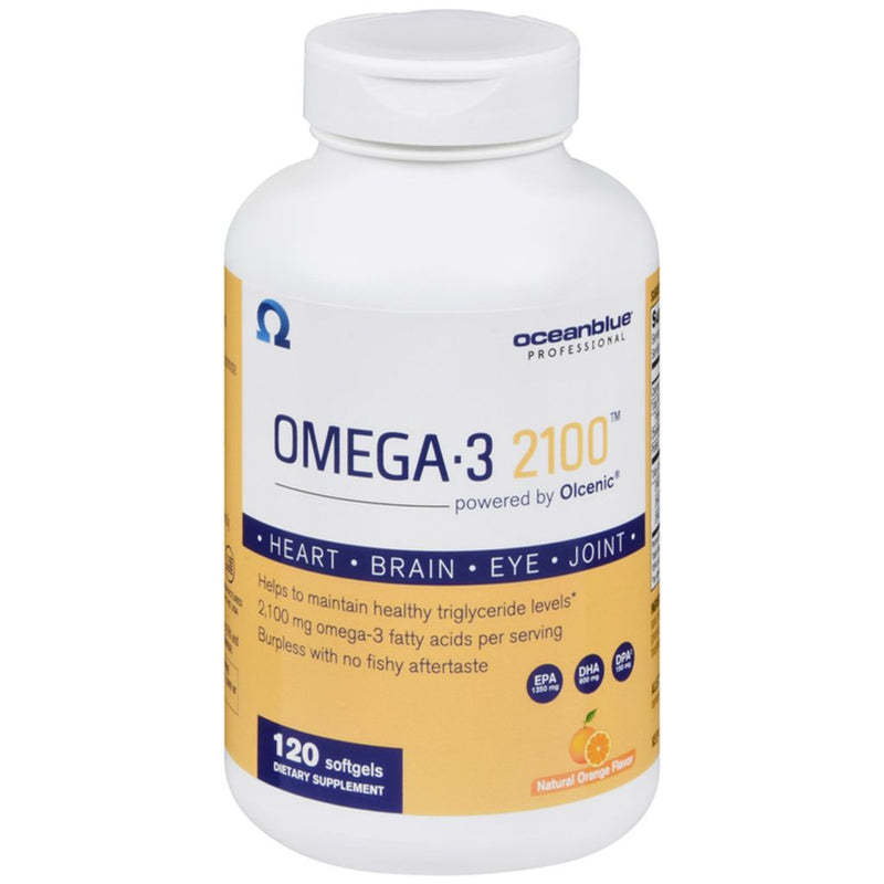 Ocean Blue Ocean Blue Professional 2100 Omega-3, Softgels, Natural Orange Flavor Vitamins & Supplements