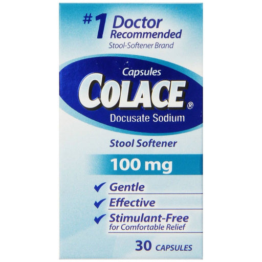 Colace Colace Stool Softener, Regular Strength, 100 Mg, Capsules Health & Beauty