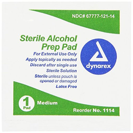 Dynarex Dynarex Sterile Alcohol Prep Pads Medium - 20 X First Aid