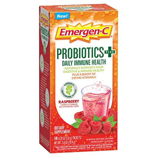 Emergen-C Emergen-C Probiotics +, Raspberry Vitamins & Supplements White Smoke