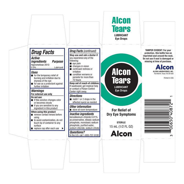 Alcon Alcon® Tears Naturale® II Lubricant Eye Drops for Dry Eye – 0.5 fl oz Eye Drops & Lubricants