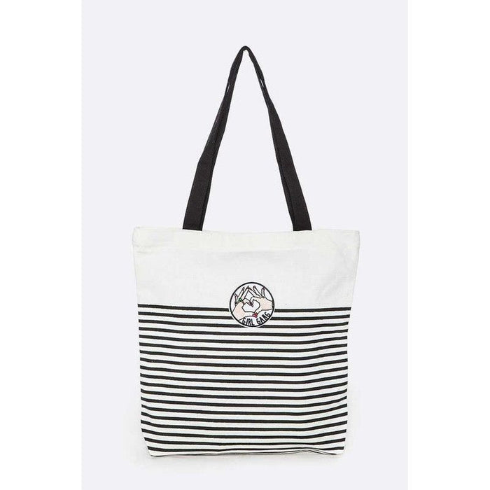 Girl Gang Iconic Patch Cotton Canvas Tote