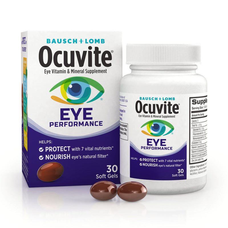 Ocuvite Ocuvite Bausch + Lomb Eye Performance Formula Soft Gels Health & Beauty