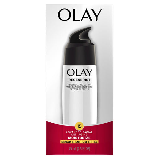 Olay Olay Regenerating Lotion, Anti Aging, Moisturize, Broad Spectrum Spf 15 2.5 Fl Oz Lotion & Moisturizer White Smoke