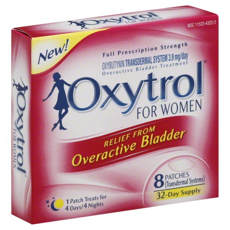 Aquadeks Aquadeks Oxytrol For Women Overactive Bladder Transdermal Systems Patches 8 Ct Box Personal Care