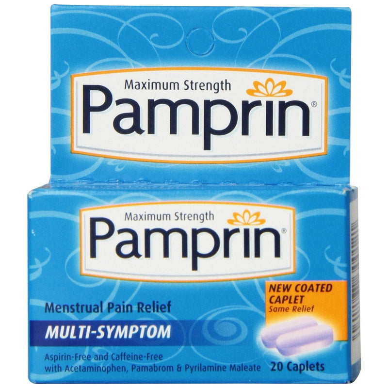 Pamprin Pamprin Maximum Strength,Multi-Symptom Menstrual Pain Relief 20 Caplets Health & Beauty