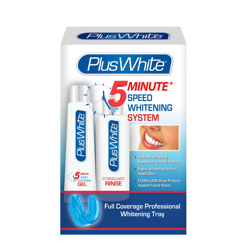 Plus White Plus White 5 Minute Speed Whitening System, Teeth Whitening Kit with Mouth Tray Teeth Whitening White Smoke