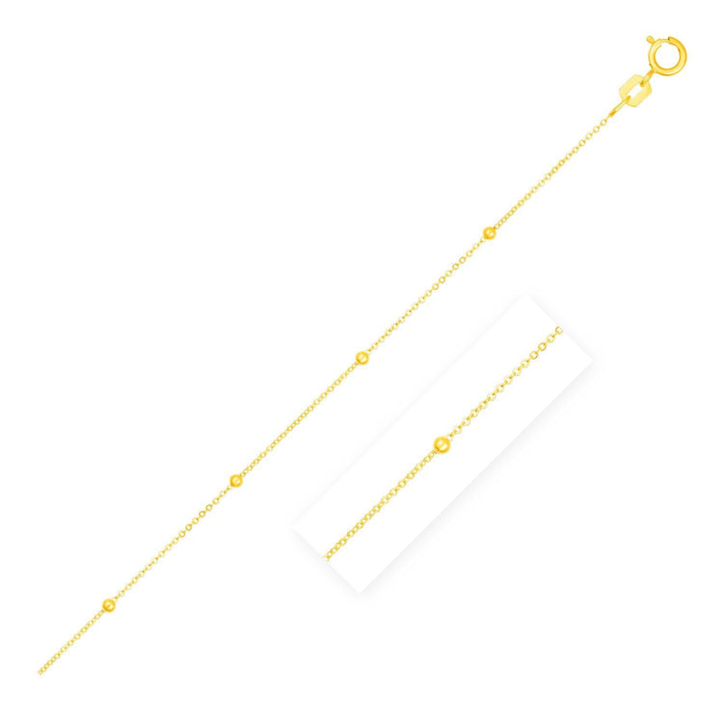 Bids.com Bead Links Saturn Chain in 14k Yellow Gold (3.5mm) Necklaces