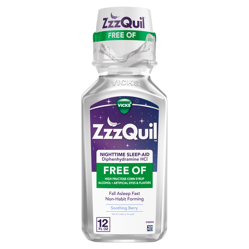Vicks Vicks ZzzQuil™ Nighttime Sleep Aid – Alcohol-Free Berry (12 Fl Oz) Snoring & Sleep Apnea Aids