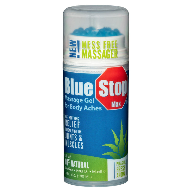 Blue Stop Max Blue Stop Max 2x Massage Gel For Body Aches Aloe Vera Emu Oil & Menthol 3.4oz Medicine & Drugs