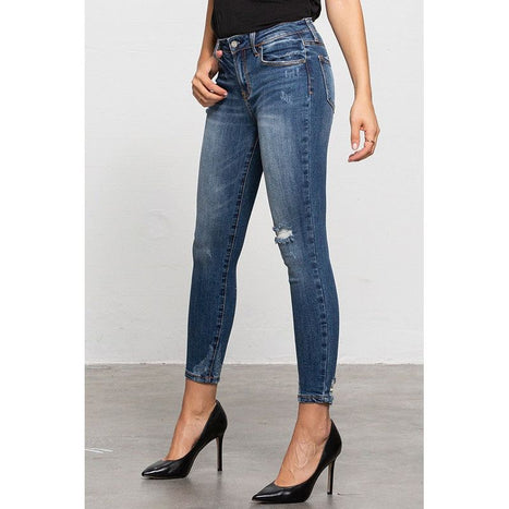 Mid-Rise Ankle Skinny Jeans