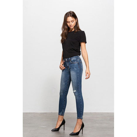 Mid-Rise Ankle Skinny Jeans