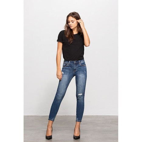 Mid-Rise Ankle Skinny Jeans