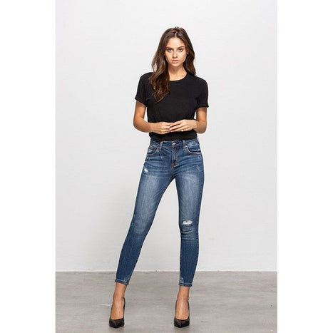 Mid-Rise Ankle Skinny Jeans