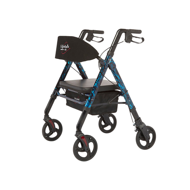 RIO Medical Supplies Rhythm Healthcare REGAL - BARIATRIC ALUMINUM 4 WHEEL ROLLATOR WITH UNIVERSAL HEIGHT ADJUSTMENT