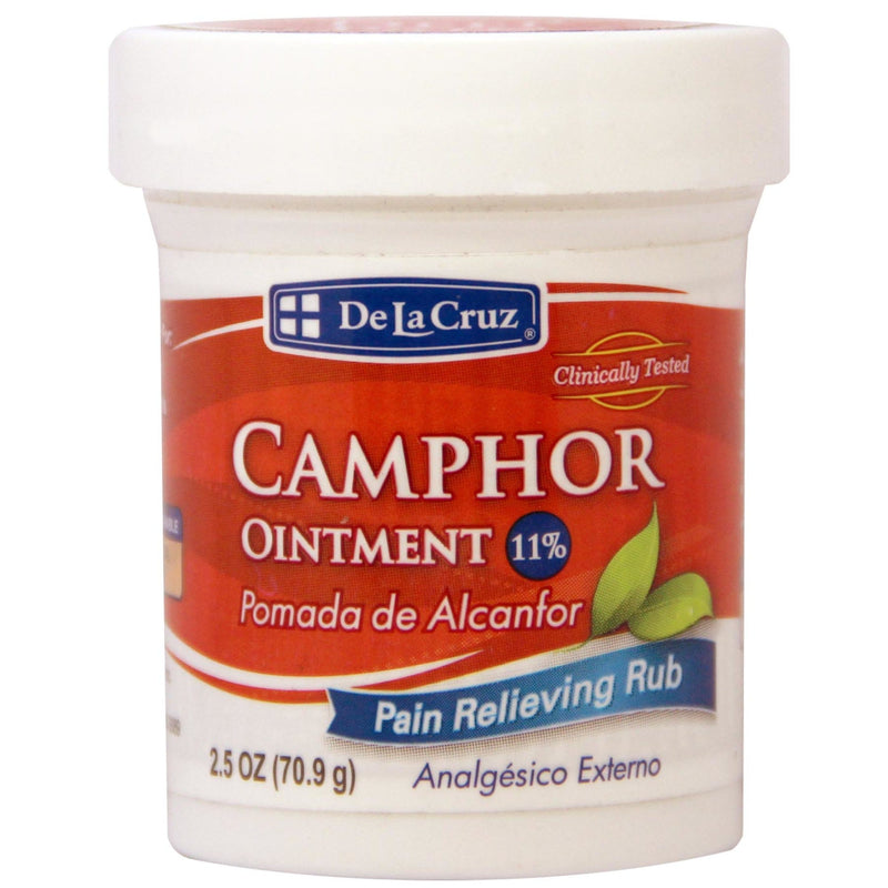 De La Cruz De La Cruz Camphor Ointment Pain Relieving Rub, 2.5 Oz Health & Beauty White Smoke