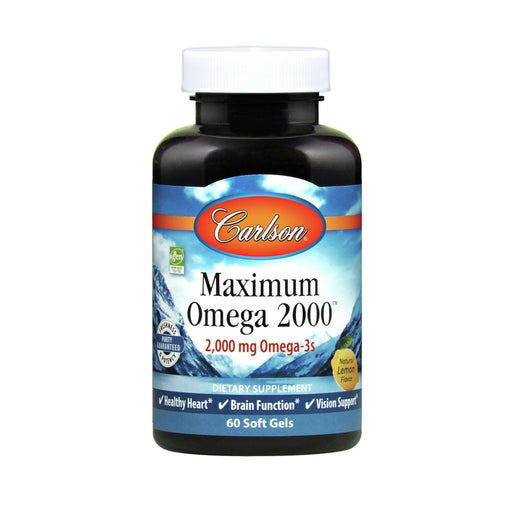Carlson Carlson Maximum Omega 2000 2,000 Mg Natural Lemon Flavor Vitamins & Supplements White Smoke