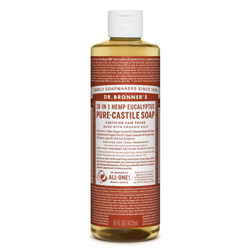 Dr. Bronner's Dr. Bronner's Pure Castile Liquid Soap Hemp Eucalyptus -- 16 Fl Oz Health & Beauty
