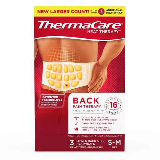 ThermaCare ThermaCare Heatwraps, Lower Back & Hip, S-M Size Hot & Cold Therapies