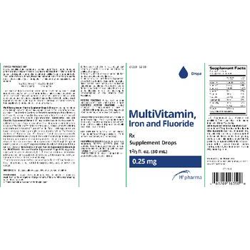 H2 Pharma H2 Pharma MultiVitamin, Iron And Fluoride Vitamins & Supplements