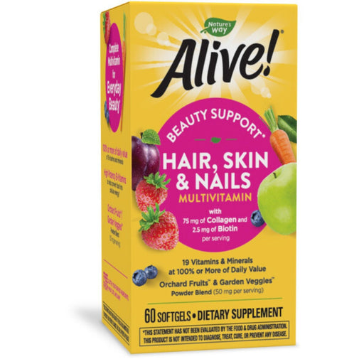 Nature's Way Nature's Way Alive! Hair, Skin, Nails Multivitamin Softgels Strawberry Vitamins & Supplements