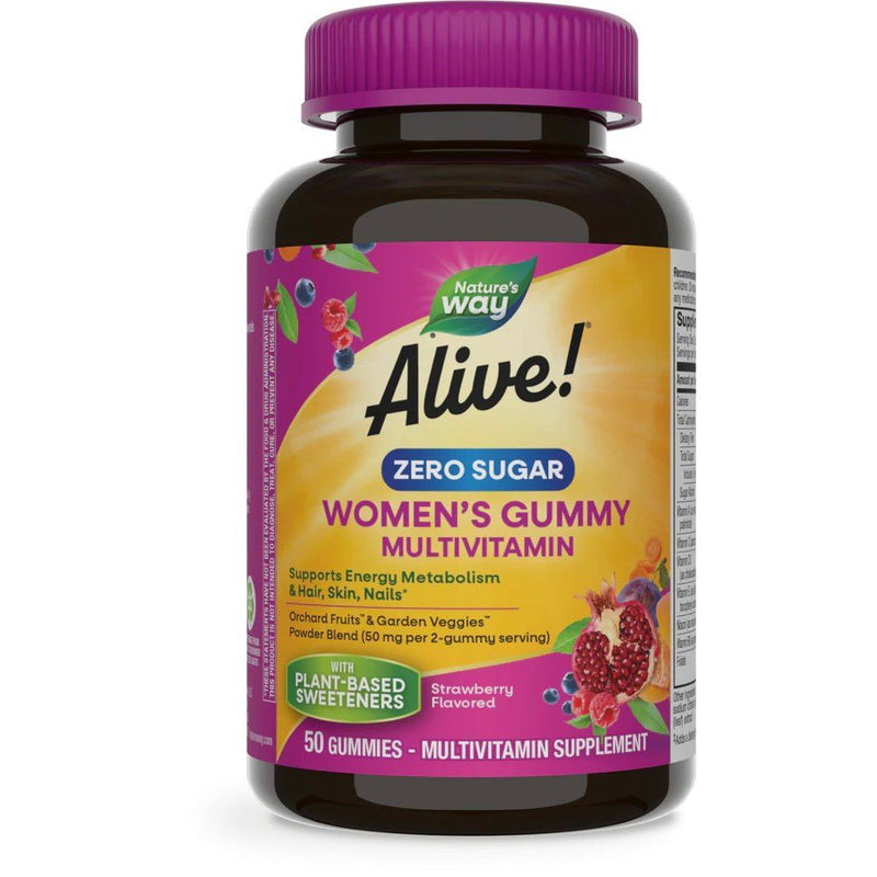 Nature's Way Nature's Way® Alive!® Zero Sugar Women's Gummy Multivitamin – Premium Support Vitamins & Supplements