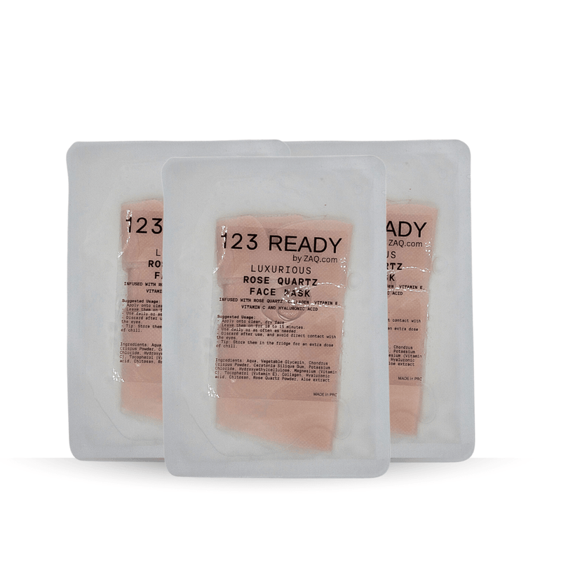 ZAQ Skin & Body Rose Quartz Luxurious Hydrogel Face Mask Face Mask Gray 3 Pk  (3 Single-use treatments),5 Pk (5 Single-use treatments)