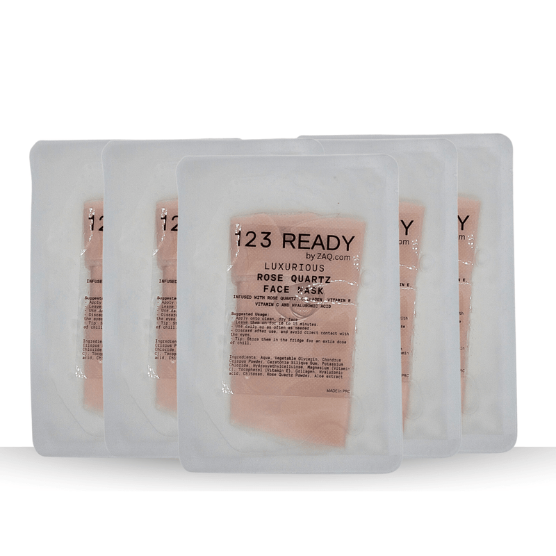 ZAQ Skin & Body Rose Quartz Luxurious Hydrogel Face Mask Face Mask Gray 1 Pk (1 Single-use treatments),3 Pk  (3 Single-use treatments),5 Pk (5 Single-use treatments)