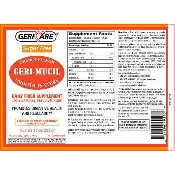 Geri-Care Geri-Care Geri-Mucil Sugar Free Orange Flavor Sugar & Sweeteners