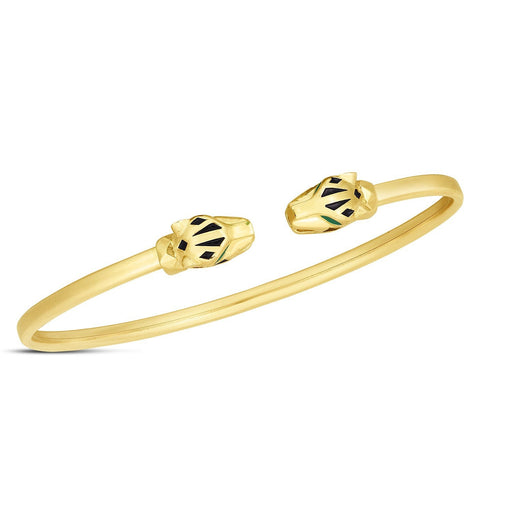 Bids.com 14k Yellow Gold Panther Bangle (3.00 mm) Bracelets