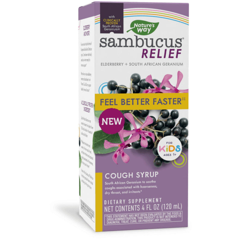 Nature's Way Nature's Way Cough Relief + Immune Syrup, Sambucus, Kids 4 Fl Oz Respiratory Care