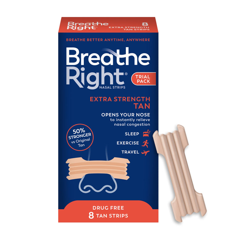 Breathe Right Breathe Right Nasal Strips, Extra Strength, Drug Free, Trial Pack Medicine & Drugs