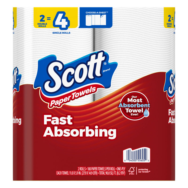 Scott Scott Paper Towels, Double Rolls, One Ply Paper Towels