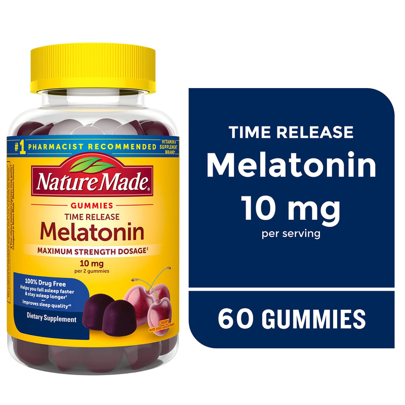 Nature Made Nature Made Melatonin, Maximum Strength Dosage, 10 Mg, Gummies, Cherry Vitamins & Supplements
